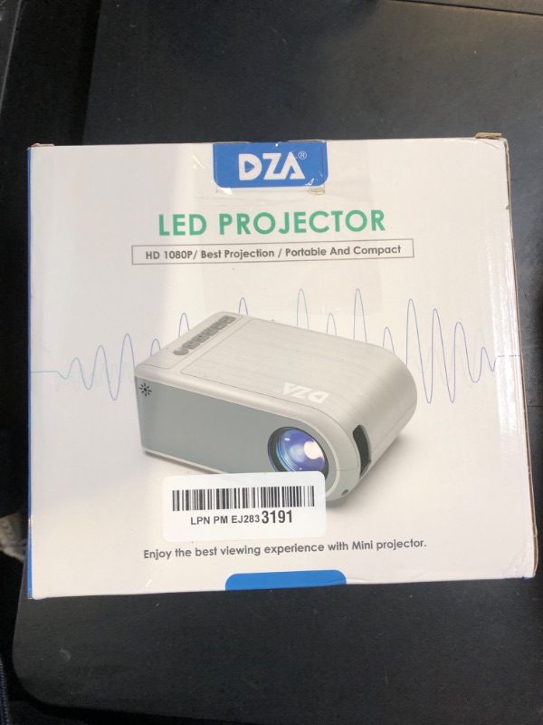Photo 1 of DZA Mini Projector with WiFi, Outdoor Portable Projector Supports 1080P with Synchronize Smartphone Screen for iPhone, Movie Projector for Home Theater Compatible with iOS/Android/PC/TV Stick/HDMI