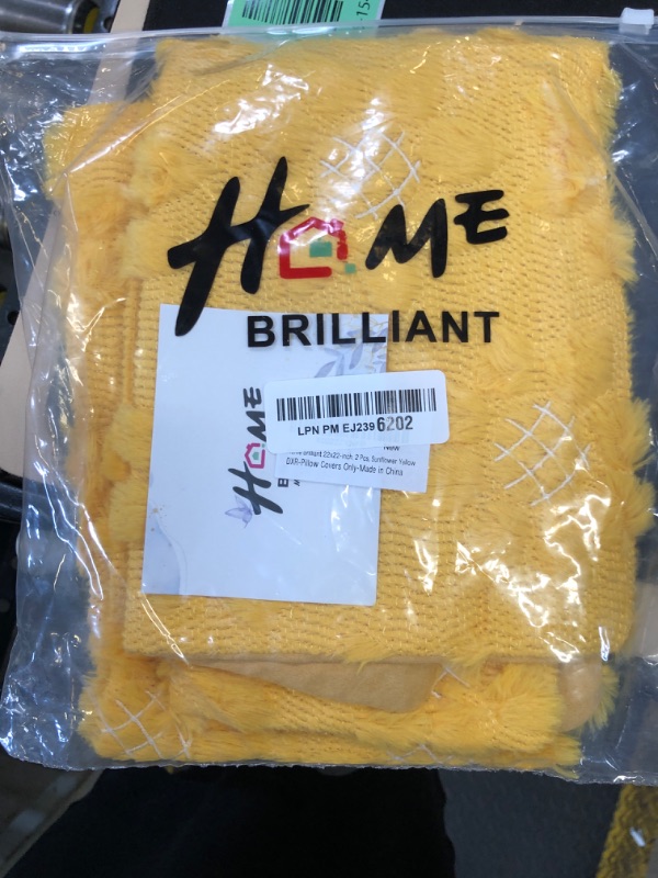 Photo 1 of Home Brilliant 22x22 Throw Pillow Covers Spring Pillow Covers Decorative Set of 2 Accent Pillows for Couch Bench Sofa Summer Decor, 22 x 22 Inch, Sunflower Yellow