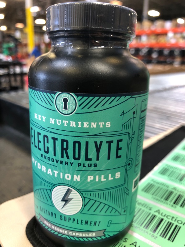 Photo 1 of KEY NUTRIENTS Electrolyte Tablets, 200 Capsules, Salt Tablets for Dehydration, Fasting Electrolytes Tablets - Salt Pills with Electrolytes, No Sugar, Gluten Free Hydration Tablets Made in USA
EXP: 01/27