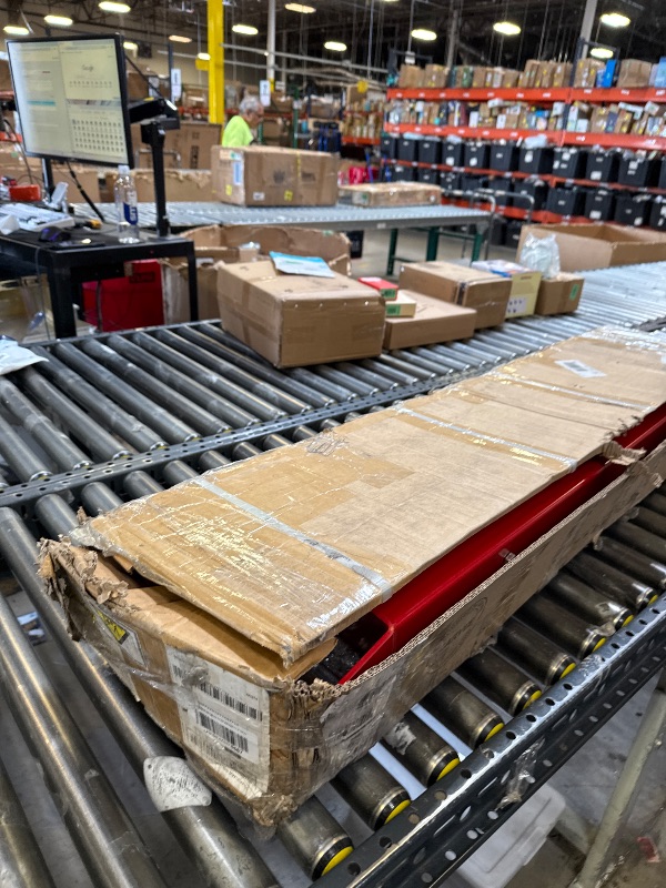 Photo 1 of Folding Hydraulic Engine Hoist 2 Ton, Cherry Picker Shop Crane with 6 Casters and Telescopic Boom, 4400 Lbs Capacity Heavy Duty Engine Hoist Crane Lift for Garage, Workshop, Automotive Repair, Red