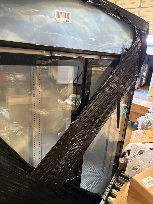 Photo 1 of GAOMON Commercial Refrigerator, Merchandiser Refrigerator for Beverage, Glass Door Upright Display Fridge with Front LED Light, Double Glass Door Fridge Refrigerator for Shop, Restaurant, Apartment