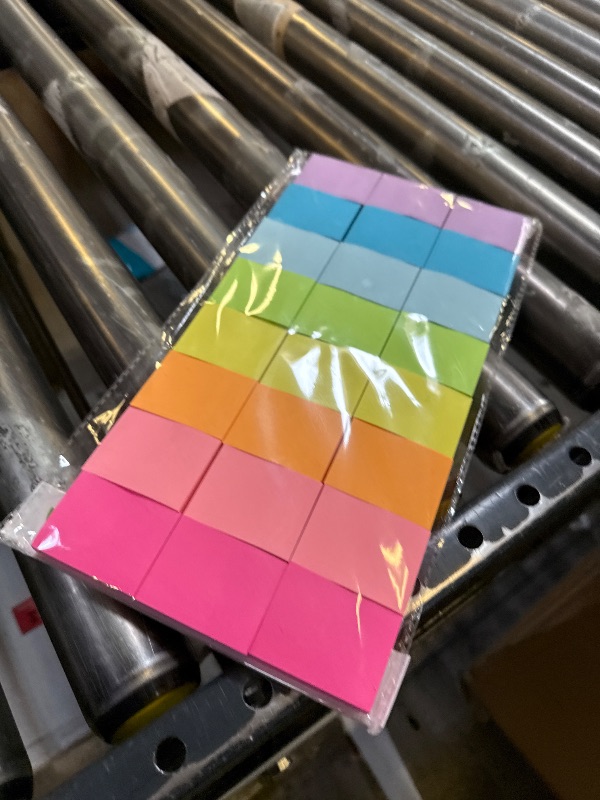 Photo 1 of (24 Pads) Sticky Notes 1.5x2 in, 8 Colors Post Self Sticky Notes Pad Its, Bright Post Stickies Colorful Sticky Notes for Office, Home, School, Meeting, 75 Sheets/pad