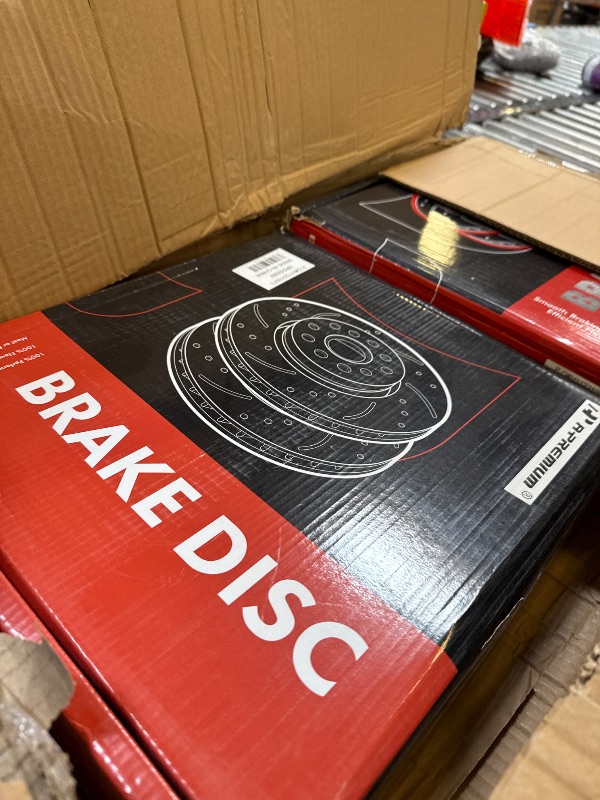 Photo 1 of A-Premium 12.91 inch(328 mm) Rear Drilled and Slotted Disc Brake Rotors + Ceramic Pads Kit Compatible with Select Dodge, Chrysler, Volkswagen and Ram Models - Grand Caravan, Town & Country, Journey
