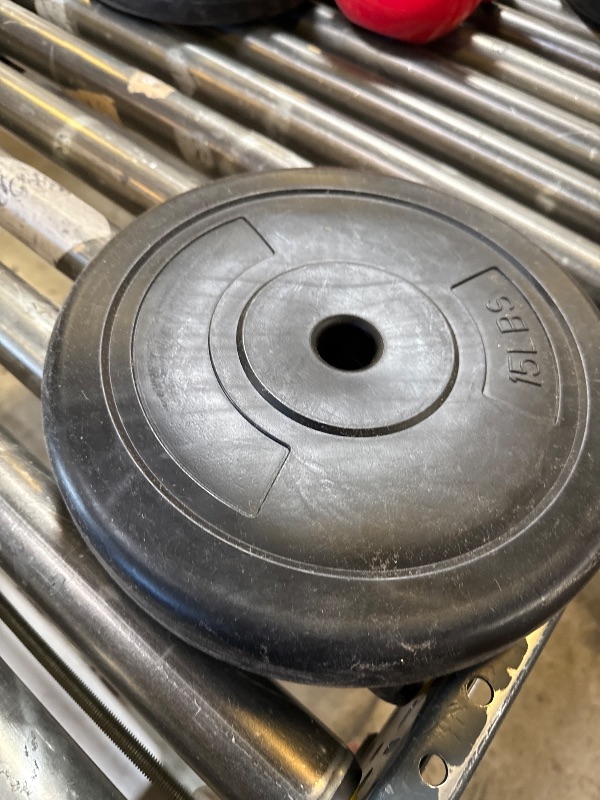 Photo 1 of ONE 15  LBS AMAZON PLASTIC WEIGHT PLATE