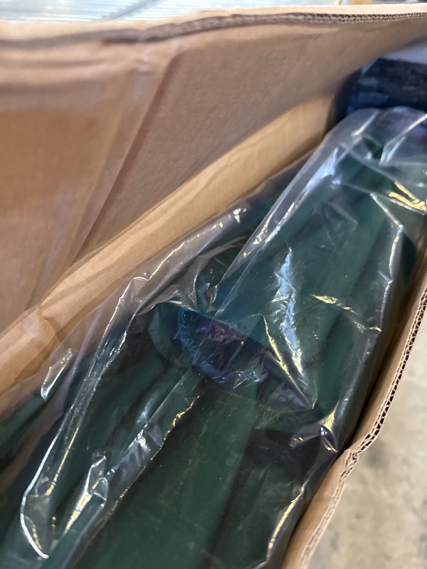 Photo 1 of California Umbrella GSPT908302-5446 9' Round Aluminum Market, Crank Lift, Push Button Tilt, Black Pole, Sunbrella Forest Green Patio Umbrella, 9-Feet