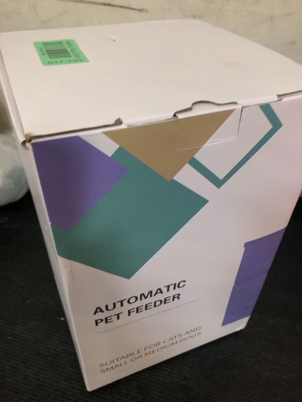 Photo 1 of Automatic Cat Food Dispenser, WiFi Cat Feeder with APP Remote Control for Dry Pet Food, Programmable Timer, Dual Power Supply, Slow Feeder for Cats & Small Dogs