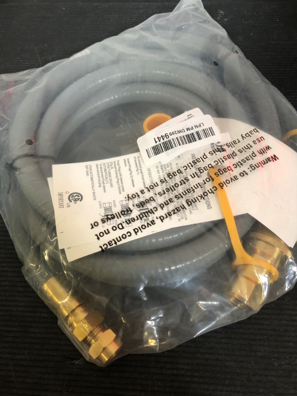 Photo 1 of GasSaf 10 FT 1/2" ID Natural Gas Hose With Quick Connect Fitting, Conversion Kit for Gas Grill, Generator, Patio Heater and More - CSA Certified