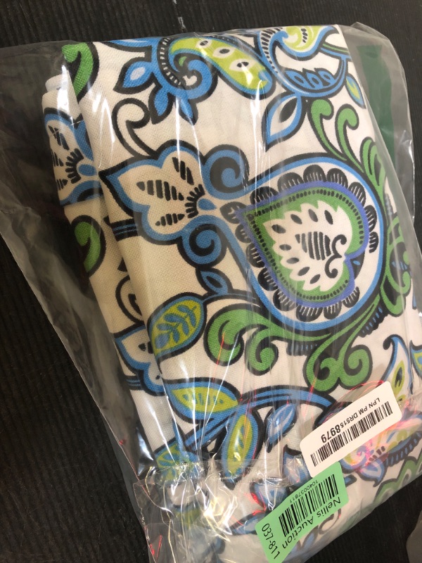 Photo 1 of Magpie Fabrics Indoor Outdoor Cushion Cover Replacement 2 Pack, NO Insert! Water Repellent Slipcover with Ties Decor for Patio Garden Chair Seat Sofa Bench Wicker(Botanical Blue Green, 22x20x4 Inch)