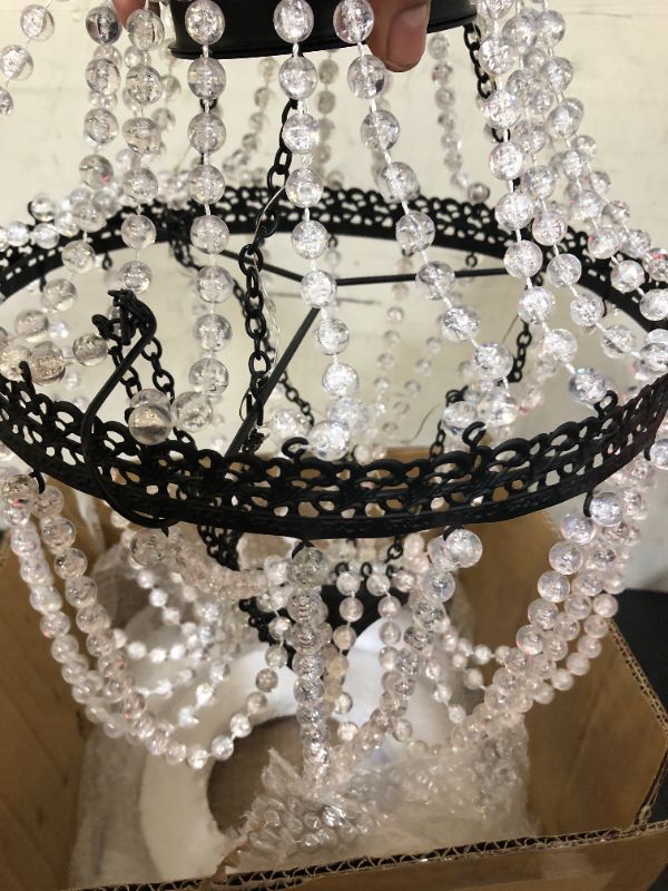 Photo 1 of  28” Modern Clear Crystal Chandelier  