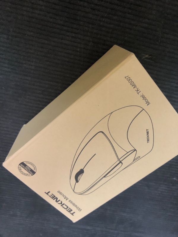 Photo 1 of TECKNET Ergonomic Mouse, 4800 DPI Wireless Vertical Mouse with 5 Adjustable DPI Levels, 6 Buttons 2.4GHz Optical Carpal Tunnel Mouses for Laptop, Desktop, PC, MacBook - Black