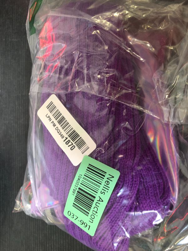 Photo 1 of Gvhntk 80s Outfit Costume Accessories Set for Women Party Neon Leg Warmers Headband Wristbands Fanny Pack Earrings Glasses (Purple)