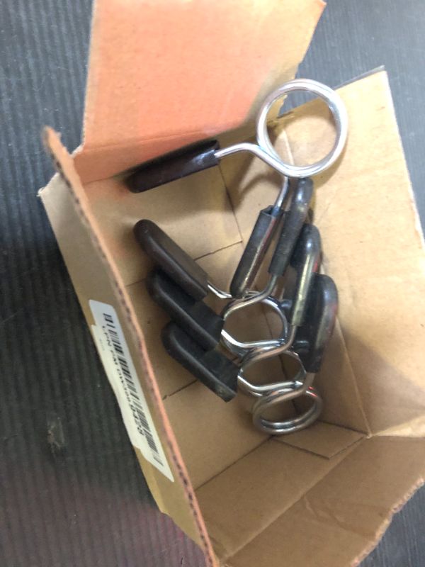 Photo 1 of EastyGold Barbell Clamps Dumbbell Spring Clip Circlip Collars 1 Inch Weight Bars Clips Fitness Weightlifting Lock Buckle 1 Inch for Standard Bar Barbell Strength Training Gym Accessory