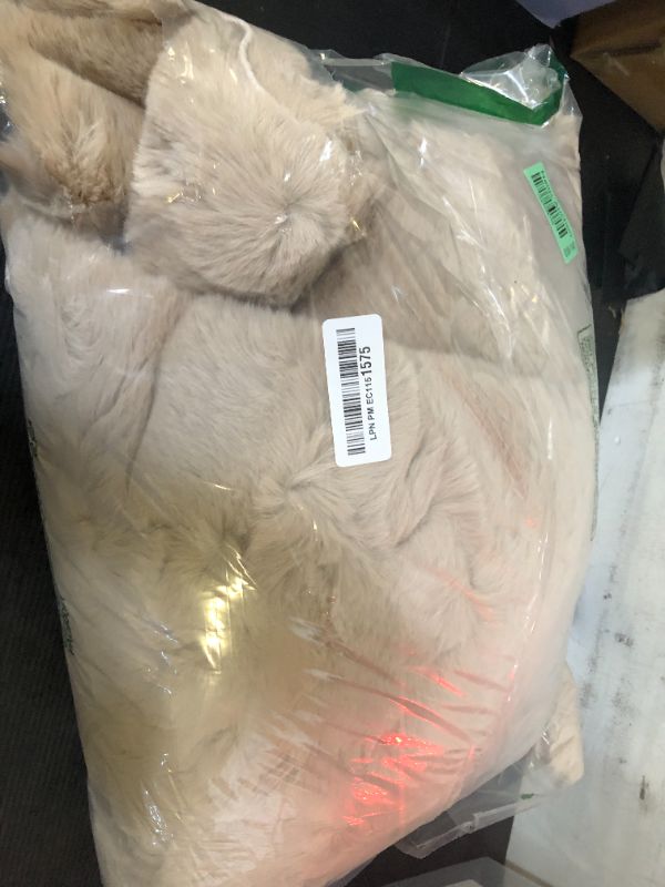 Photo 1 of Ghouse Ultra Soft Faux Rabbit Fur Rug, Machine Washable Area Rugs for Bedroom Fluffy Rugs for Living Room, No-Shedding Carpet Sheepskin Runner Rugs Light Brown Beige 2 x 8 Feet