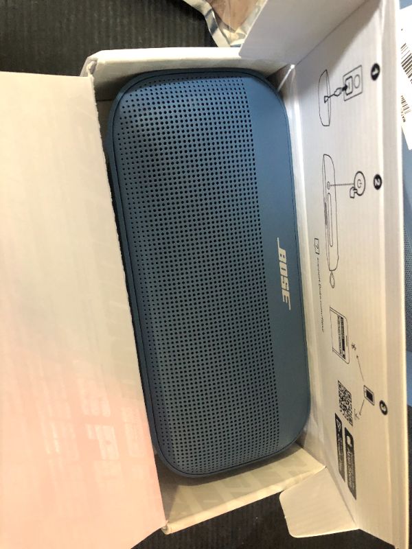 Photo 1 of Bose SoundLink Flex Portable Bluetooth Speaker (2nd Gen), Portable Outdoor Speaker with Hi-Fi Audio, Up to 12 Hours Battery Life, Waterproof and Dustproof, Blue Dusk