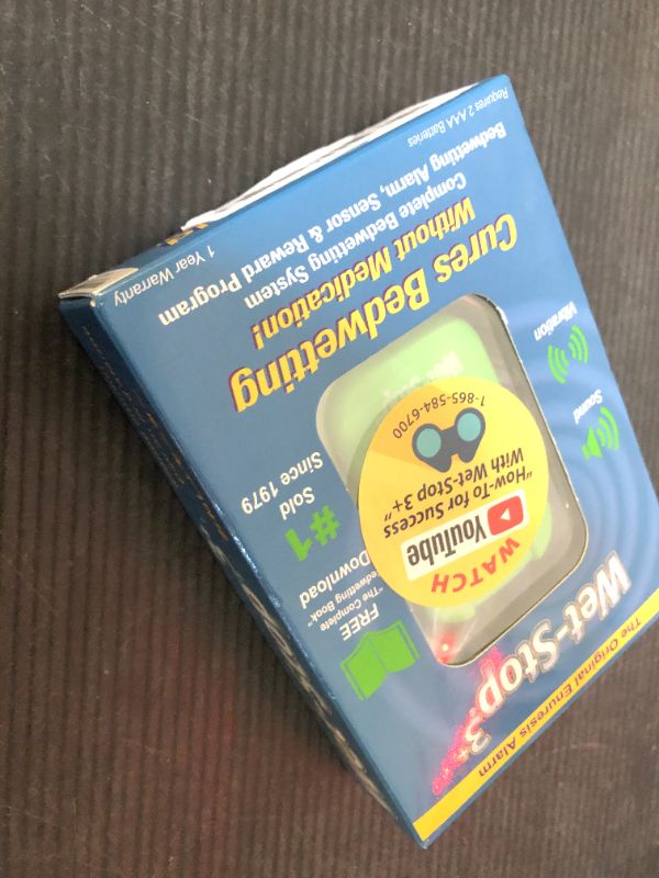 Photo 1 of Wet-Stop 3 Green Bedwetting Enuresis Alarm with Loud Sound and Strong Vibration for Boys or Girls, Proven Solution for Bedwetters…