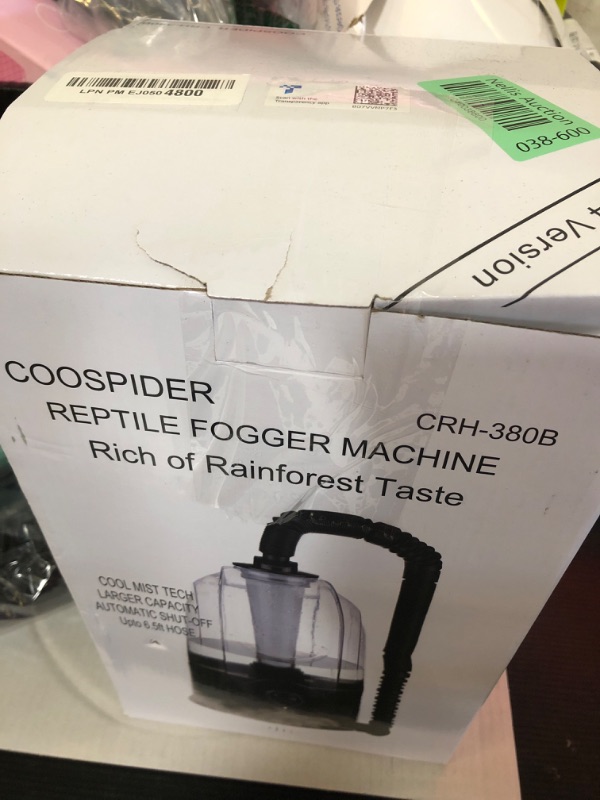 Photo 1 of Reptile Fogger Terrariums Humidifier Fog Machine Mister 3L Large Size Ideal for Paludarium/Vivarium/Reptiles/Amphibians/Herps