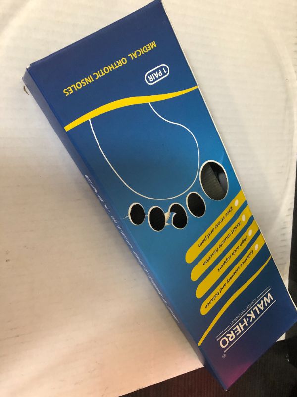 Photo 1 of Plantar Fasciitis Feet Insoles Arch Supports Orthotics Inserts Relieve Flat Feet, High Arch (Mens 4-4 1/2 | Womens 6-6 1/2)