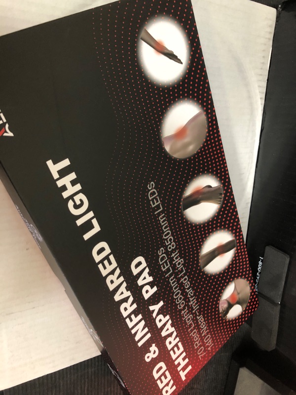 Photo 1 of ALLOLO Red Light Therapy for Body, 3-in-1 LED Bead with Timer Remote Control, 12.6"*6.3" 660nm&850nm Infrared Light Therapy for Body Pain Relief Wearable for Muscle Repair