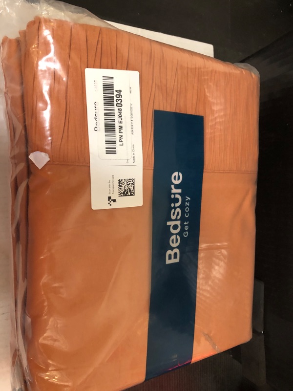 Photo 1 of Bedsure Queen Sheet Set - 4 Pieces Soft Queen Size Sheets - Breathable & Cooling - Hotel Luxury - Easy Care Polyester Microfiber Bedding for Women, Men, Dusty Orange