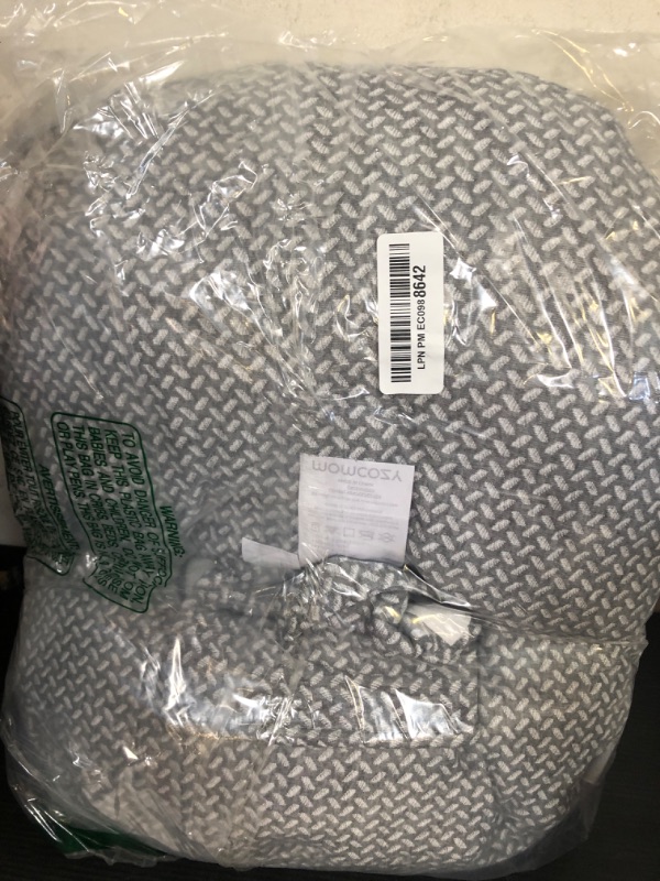 Photo 1 of Momcozy Plus W Shaped Pregnancy Pillow for Sleeping, Adjustable Maternity Pillow for Side Sleepers, Portable Wedge Belly Support, Compact Design for Back Belly and HIPS, Grey and White