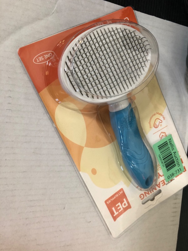 Photo 1 of Cat Self Cleaning Slicker Brush, Pets Skin Friendly Grooming Brushes for Shedding Dogs Cats Hair Easy to Remove Loose Undercoat with Long or Short Hairs Pet Massage Tool All Hair Type - UPGRADED