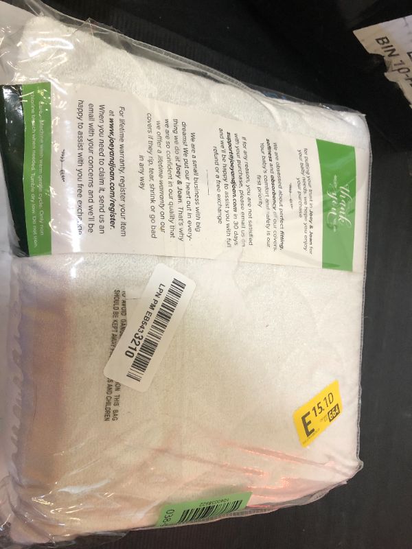 Photo 1 of Joey + Joan Waterproof Pack and Play Mattress Pad Protector Cover – Compatible with 4moms Breeze Plus Playard, Baby Trend, Dream on Me, Pamo Babe – 2 Pack Quilted Bamboo Playard Sheets – 30" x 43"