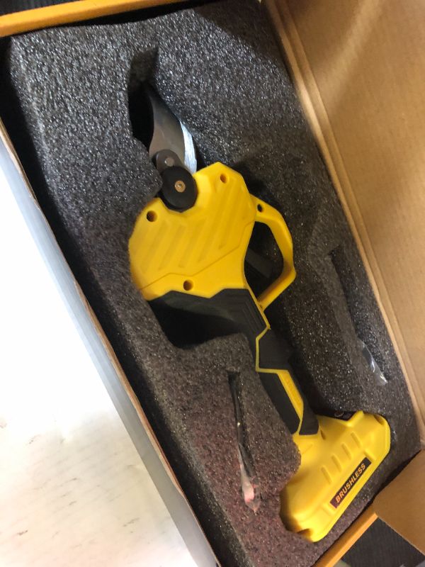 Photo 1 of Cordless Electric Pruning Shears: 1.5-2 Inch Portable Pruning Shears for DeWalt 20V Battery (No Battery) - Garden Pruners Tool with LCD Display & SK7 Blades for Tree, Branch, and Grass Trimming