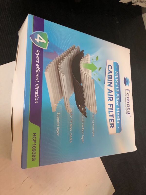 Photo 1 of Femota MERV 13 Cabin Air Filter with Activated Carbon, CF10930 for Subaru Crosstrek, Forester, Impreza, WRX, WRX STI, XV Crosstrek.