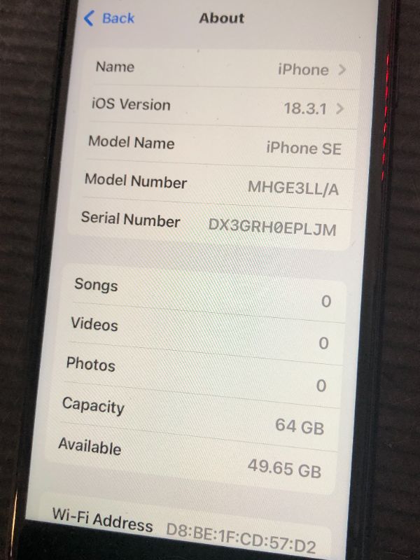 Photo 1 of Apple iPhone SE 2nd Generation, US Version, 64GB, Black - Unlocked (Renewed)

