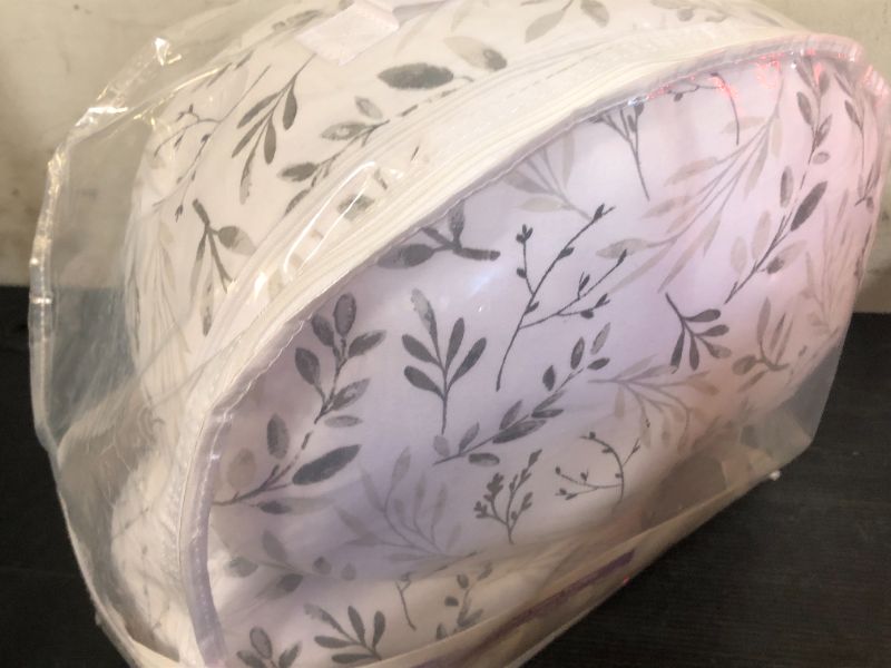 Photo 1 of Boppy Side Sleeper Pregnancy Pillow with Removable Jersey Pillow Cover, Gray Falling Leaves, Compact Stay-Put Design with Signature Stretch Panel, Prenatal and Postnatal Positioning