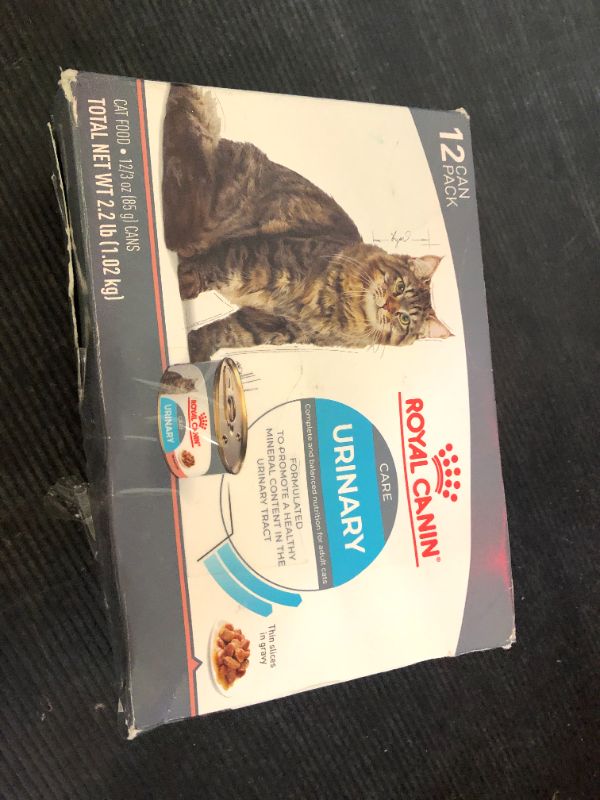 Photo 1 of exp date 11/2026---Royal Canin Feline Urinary Care Thin Slices in Gravy Wet Cat Food, 3 oz can (12-count)