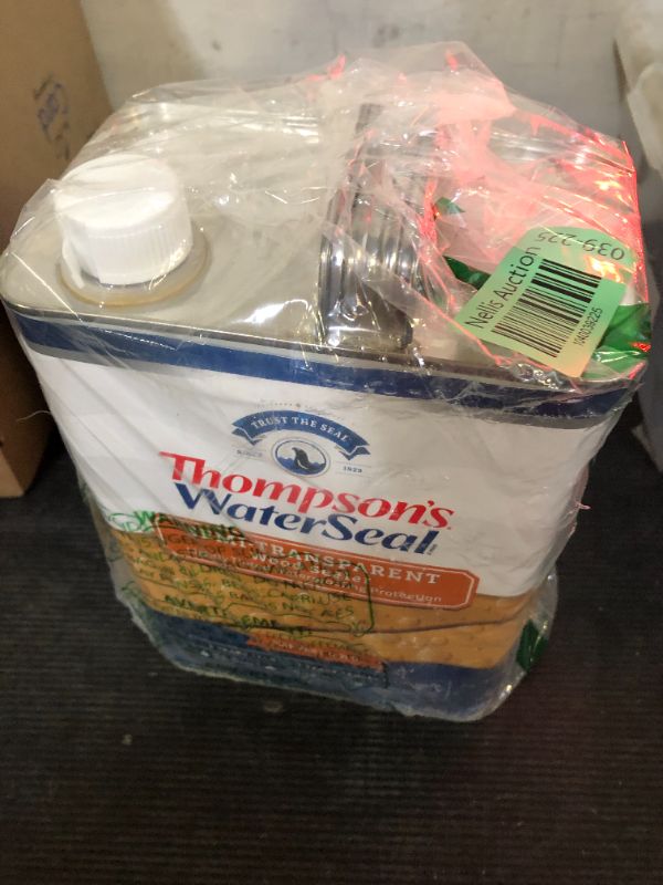 Photo 1 of Thompson’s WaterSeal Semi-Transparent Waterproofing Wood Stain and Sealer, Harvest Gold, 1 Gallon