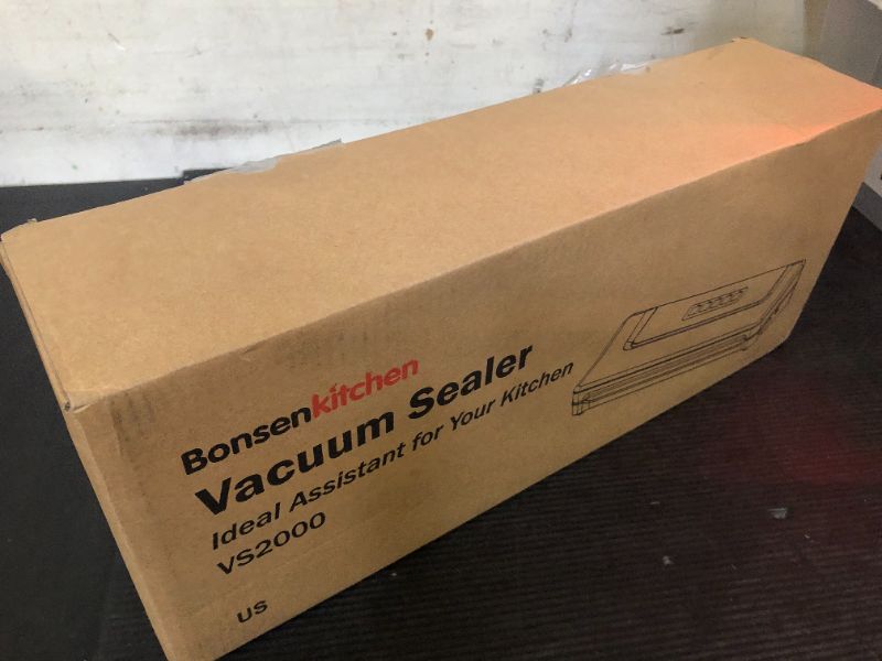 Photo 1 of [Updated 2025] Bonsenkitchen Vacuum Sealer Machine + 5 Vacuum Bags, Fast-Compact/Multi-Functional Food Vacuum Sealer with External Vacuum System, Black
