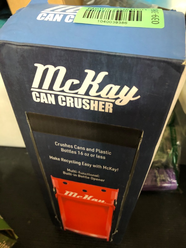 Photo 1 of Mckay 16oz Metal Can Crusher, Heavy-Duty Wall-Mounted Smasher for Aluminum Seltzer, Soda, Beer Cans and Bottles for Recycling, Gadgets for Home (Black)