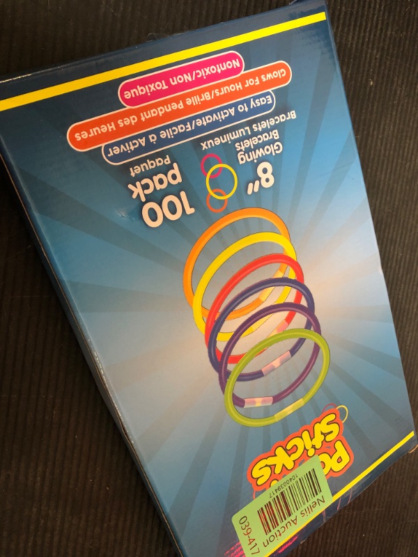 Photo 1 of PartySticks Glow Sticks Party Supplies 100pk - 8 Inch Glow in the Dark Light Up Sticks Party Favors, Glow Decorations, Neon Party Glow Necklaces and Glow Bracelets with Connectors