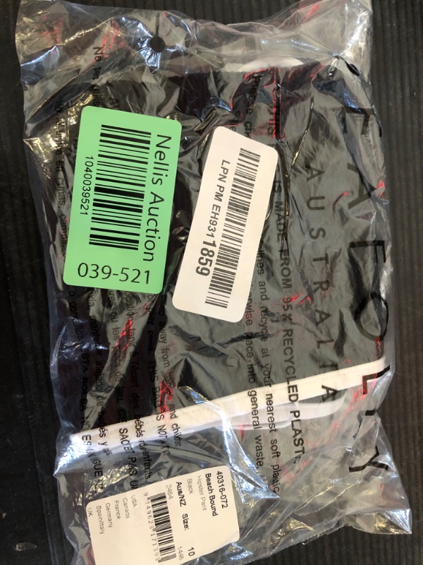 Photo 1 of size 10  Seafolly Women's Standard Hipster Bikini Bottom Swimsuit, Beach Bound Black