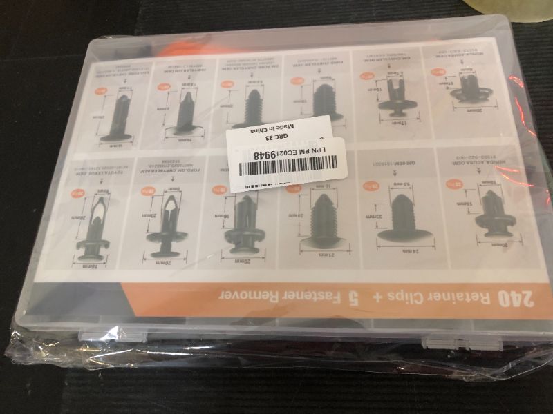 Photo 1 of GOOACC - GRC-33 240PCS Bumper Retainer Clips Car Plastic Rivets Fasteners Push Retainer Kit Most Popular Sizes Auto Push Pin Rivets Set -Door Trim Panel Fender Clips for GM Ford Toyota Honda Chrysler