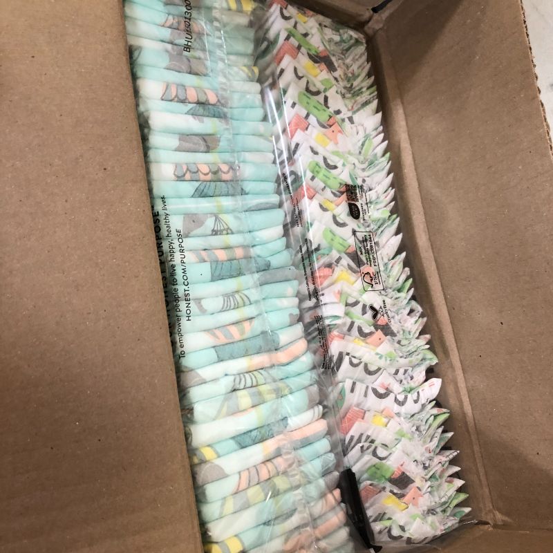 Photo 1 of The Honest Company Clean Conscious Diapers for Sensitive Skin | Hypoallergenic, Fragrance Free | Gender Neutral Prints | Club Box, Size 1 (8-14 lbs), 78 Count (Prints May Temporarily Vary)