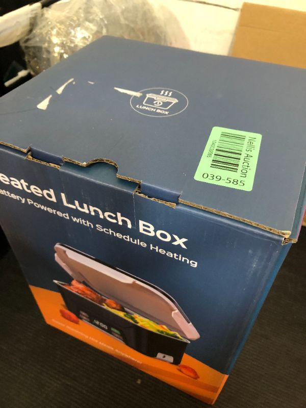 Photo 1 of EAST OAK Cordless Electric Lunch Box for Adults, Heated Lunch Box Battery Powered with Automatic Heating, 5.5 Cups Portable Food Warmer with Removable Tray Divider