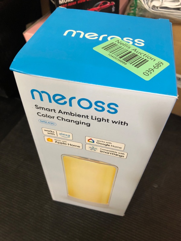 Photo 1 of meross Smart WiFi Table Lamp, Bedside Lamp, Compatible with Apple HomeKit, Siri, Amazon Alexa and SmartThings, Tunable White and Multi-Color, Touch Control, Voice and App Control Large