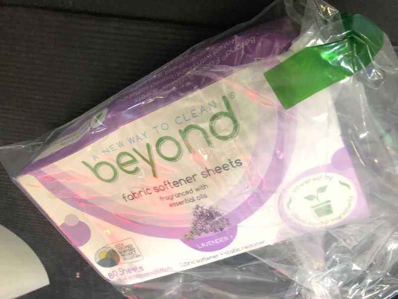 Photo 1 of Beyond Fabric Softener Sheets (80 sheets) - Lavender Scent - Eco-Friendly Plant-Based Dryer Sheets. Removes Static Cling. Recyclable Packaging.