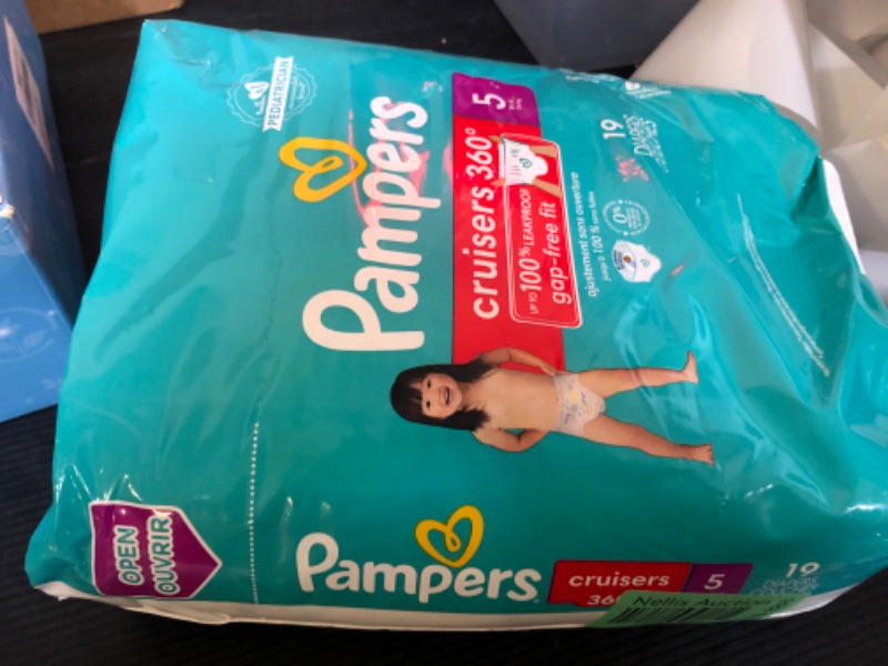 Photo 1 of Pampers Diapers - Cruisers 360 - Size 5, 19 Count, Babyproof up to 100% Leakproof Pull-On Diaper