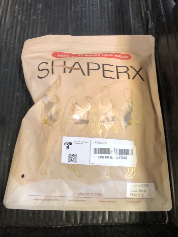 Photo 1 of SHAPERX Open Bust Shapewear Tummy Control Bodysuits for Women Seamless Compression High Waisted Body Shaper, SZ5258-Beige-S/M