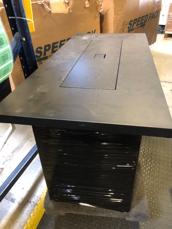 Photo 1 of Ciays 42 Inch Gas Fire Pit Table, 60,000 BTU Propane Fire Pits for Outside with Steel Lid and Lava Rock, 2 in 1 Fire Pit Table Gatherings Parties on Patio Deck Garden, CSA-Listed, Black,CIFPT5B