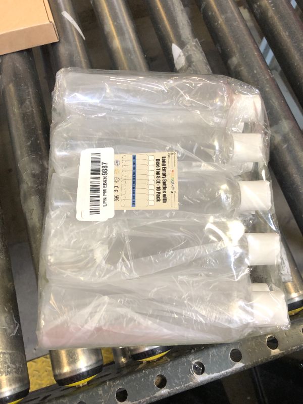 Photo 1 of Youngever 10 Pack Plastic Pump Bottles 8 Ounce, Clear Refillable Plastic Pump Bottles (Clear Bottle with White Pump)