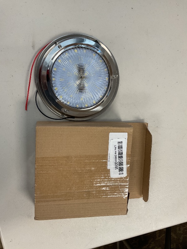 Photo 1 of RVZONE Marine Boat Dome Light 12V LED Boat Interior Lights with Toggle Switch 5.5" LED Boat Cabin Light with Stainless Steel Surface Mount