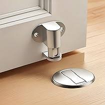 Photo 1 of Magnetic Door Stopper – Upgraded with Nail-Free Glue, Adjustable Magnet Door Stop for Bottom of Door, Floor Mount Magnetic Door Holder Catch No Drilling