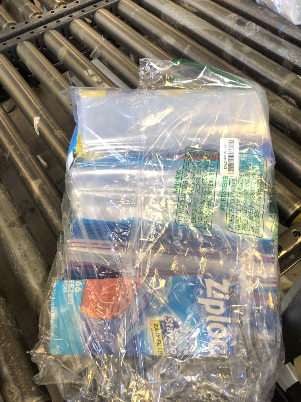 Photo 1 of Ziploc Gallon Food Storage Freezer Bags, Stay Open Design with Stand-Up Bottom, Easy to Fill, 132 Bags Total