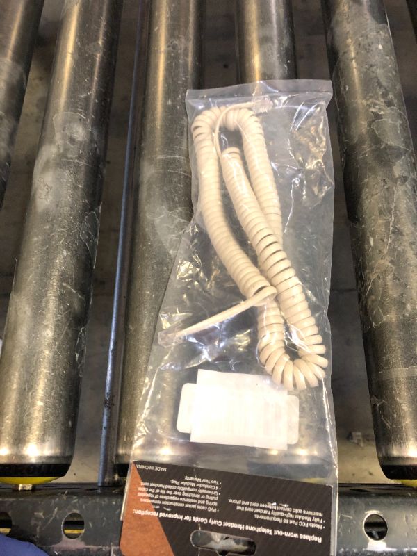 Photo 1 of iSoHo Phones - Phone Cord for Landline Phone – Tangle-Free, Handset Curly Telephones Land Line Cable – Easy to Use + Excellent Sound Quality for Home or Office 15ft Long - Color Bone Ivory