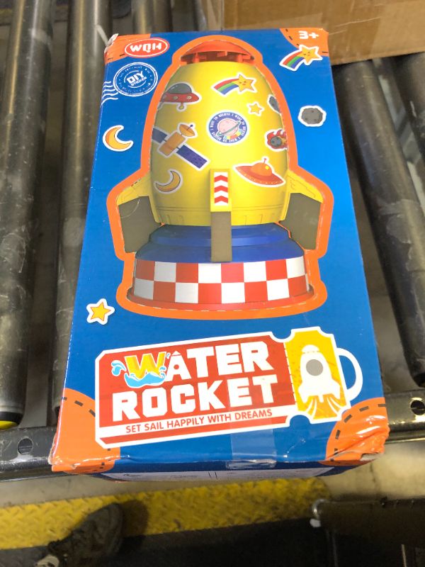 Photo 1 of Sprinkler Rocket Toys for Kids Launcher Outdoor 360-Degree Rotation Summer Garden Lawns Water Spray for Boys and Girls 3-12 Year Old Gifts (Yellow Rocket)
